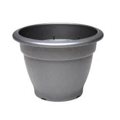 Round Bell Pot In Black - 46cm