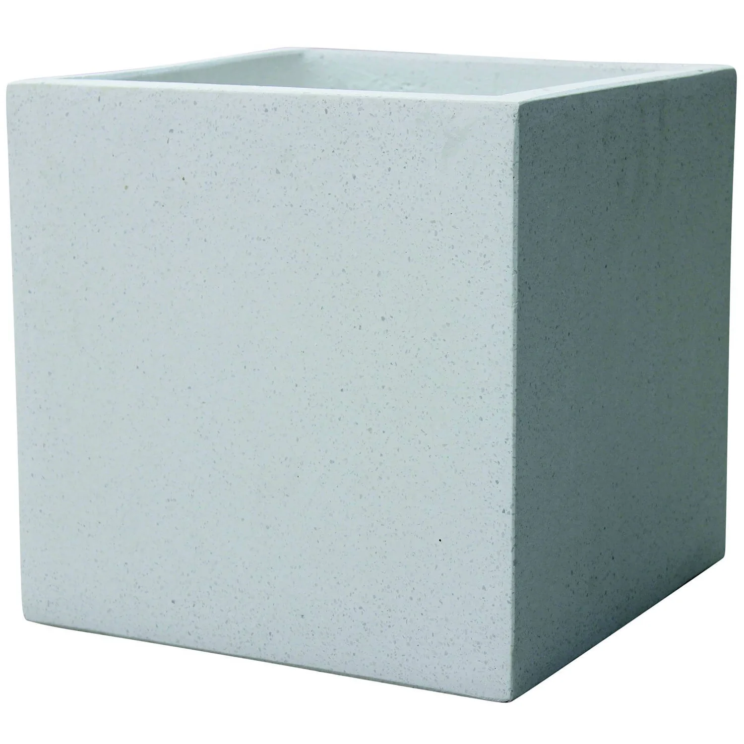 Plaza Cube Planter In White - 44cm 1 Plaza Cube Planter In White - 44cm