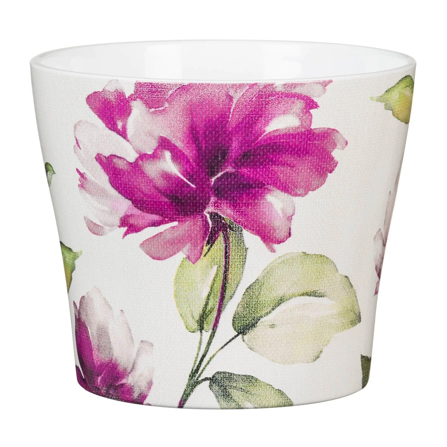 Burgundy Ceramic Cover Pot Rose 13cm 1 Burgundy Ceramic Cover Pot Rose 13cm