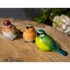 None Resin Blue Tit, Chaffinch & Robin Birds -Garden Decoration 12832873 1235025282491475