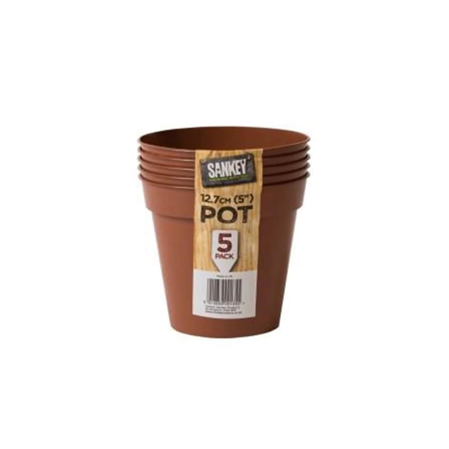 Flower Pots In Orange (Pack Of 5) - 13cm 1 Flower Pots In Orange (Pack Of 5) - 13cm