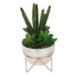 Artificial Succulent In Rose Gold Stand -Garden Decoration 12879282 1334858348118316