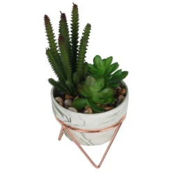 Artificial Succulent In Rose Gold Stand -Garden Decoration 12879282 2904858348138452