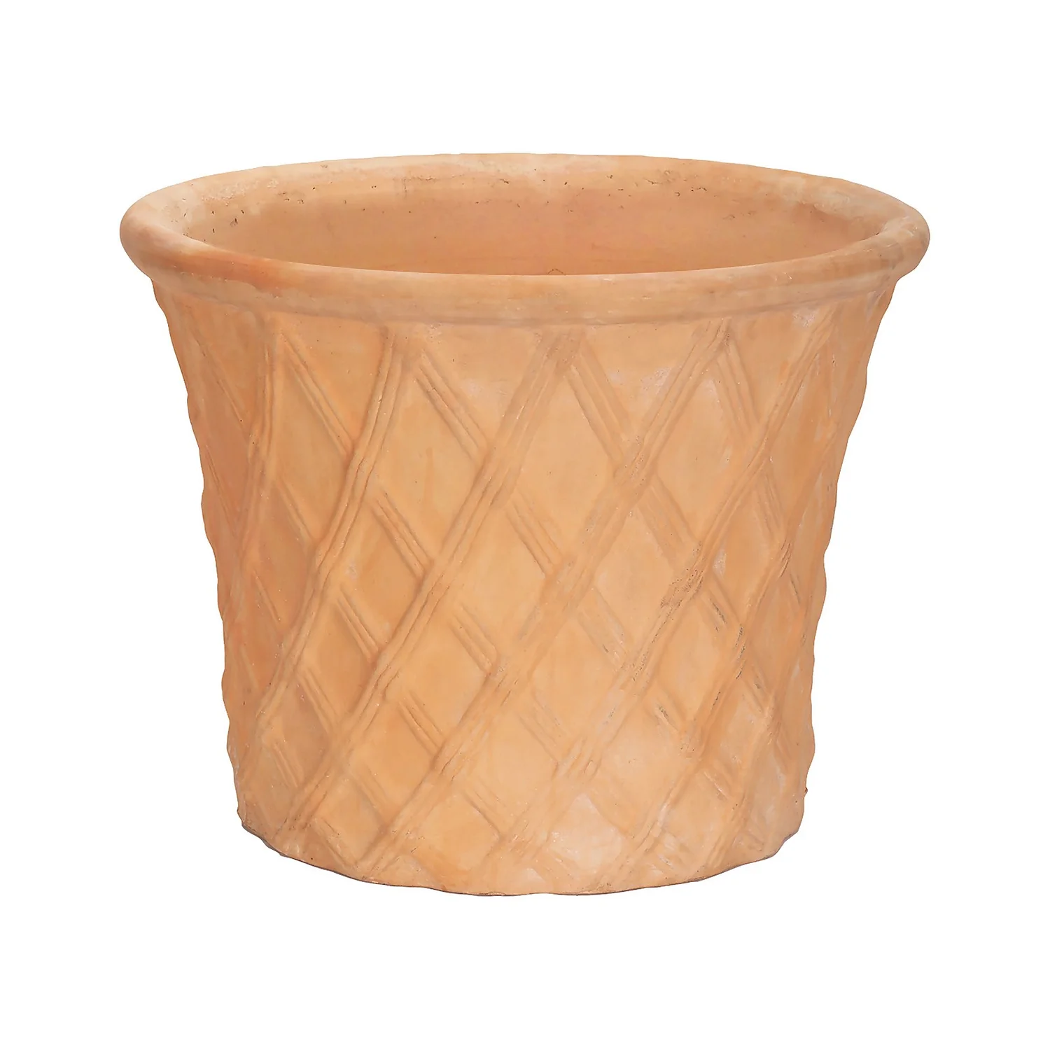Terracotta Lattice Cone Plant Pot - 31cm 1 Terracotta Lattice Cone Plant Pot - 31cm