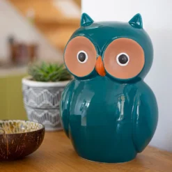Ceramic Owl Garden Ornament - 25cm -Garden Decoration 12890924 2104941774043314