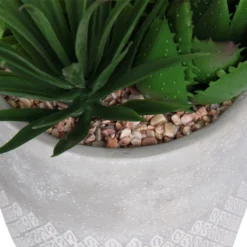 Mixed Succulent In Grey Pot -Garden Decoration 12909503 3414869235683525