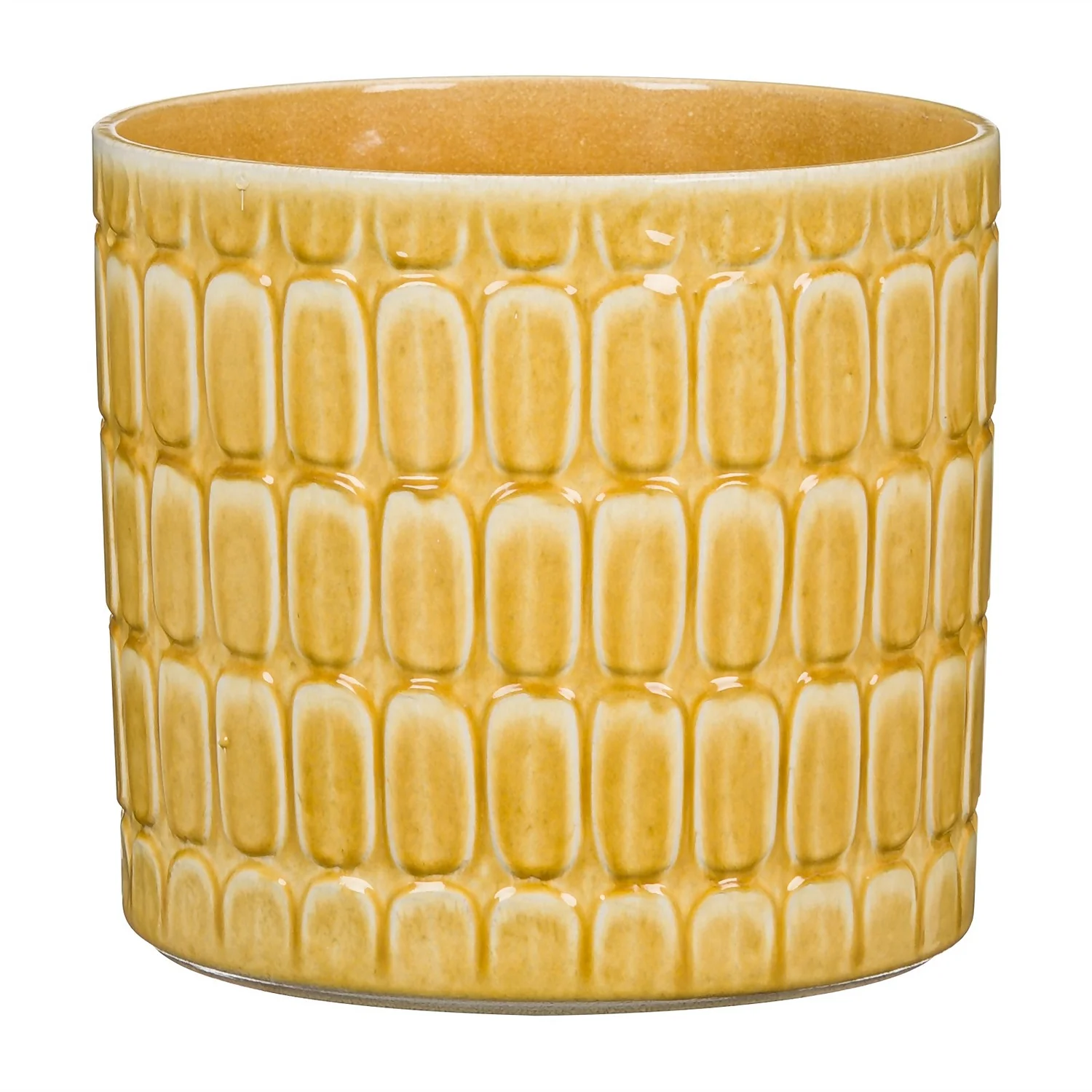 Scheurich Elna Yellow Ceramic Pot - 14cm 1 Scheurich Elna Yellow Ceramic Pot - 14cm
