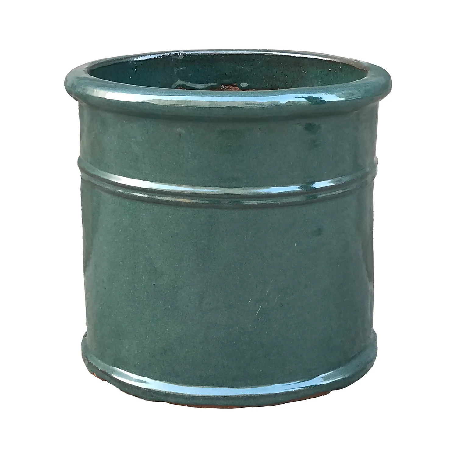 Malay Cylinder Green Plant Pot - 31cm 1 Malay Cylinder Green Plant Pot - 31cm