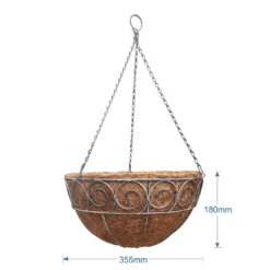 35 Cm Distress Finish Hanging Basket With Coco Liner 8 35 Cm Distress Finish Hanging Basket With Coco Liner -Garden Decoration 13193949 1034902150198588