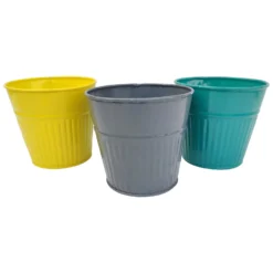 Ribbed Planter (3 Colour Mix) - 14cm -Garden Decoration 13193958 6514933504131681