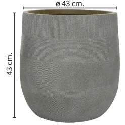 Liam Round Stripe Planter - Large -Garden Decoration 13222488 9974934510759820