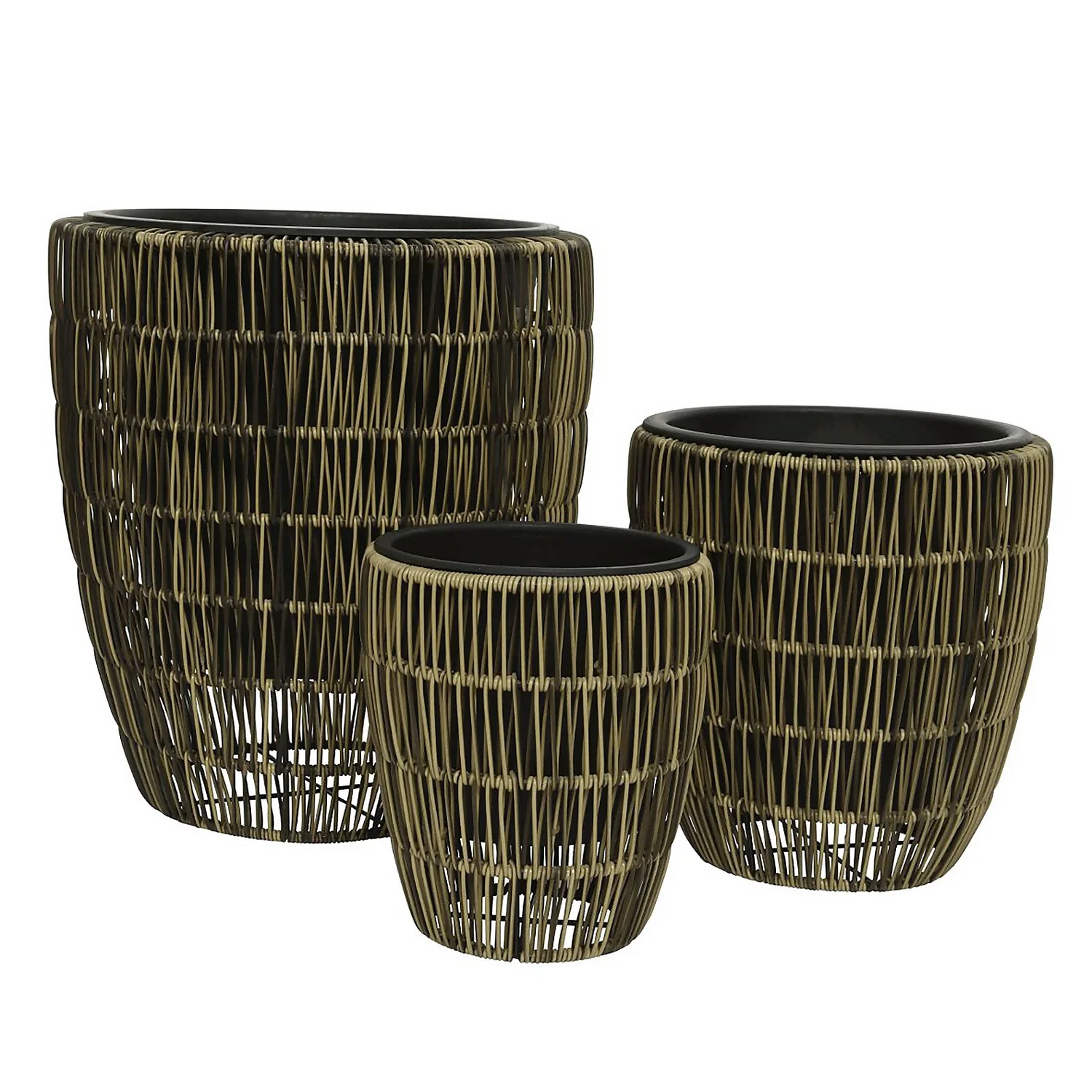 Kate Round Rattan Planter - Large 3 Kate Round Rattan Planter - Large - Image 3