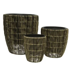Kate Round Rattan Planter - Small -Garden Decoration 13222504 4324934511094569