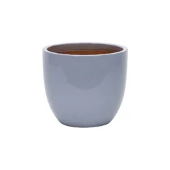 Glazed Blue Heritage Egg Pot - 21cm