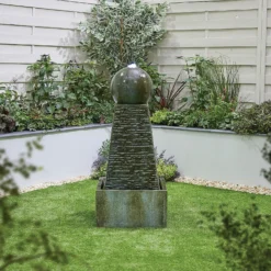 Stylish Fountain Obelisk Falls Water Feature With LEDs -Garden Decoration 13846044 1594962027941964