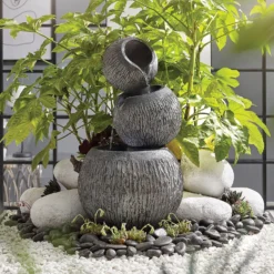 Stylish Fountain Illusion Falls Water Feature With LEDs -Garden Decoration 13846045 1784962027585657