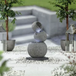 Stylish Fountain Illusion Falls Water Feature With LEDs -Garden Decoration 13846045 3854962027687717