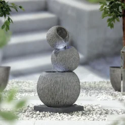 Stylish Fountain Illusion Falls Water Feature With LEDs -Garden Decoration 13846045 4344962027737883
