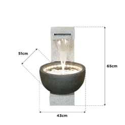 Stylish Fountain Solitary Pour Water Feature With LEDs 7 Stylish Fountain Solitary Pour Water Feature With LEDs -Garden Decoration 13846046 1294978880968719