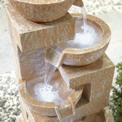 Stylish Fountain Sparkling Bowls Water Feature With LEDs -Garden Decoration 13846048 6124971880433253