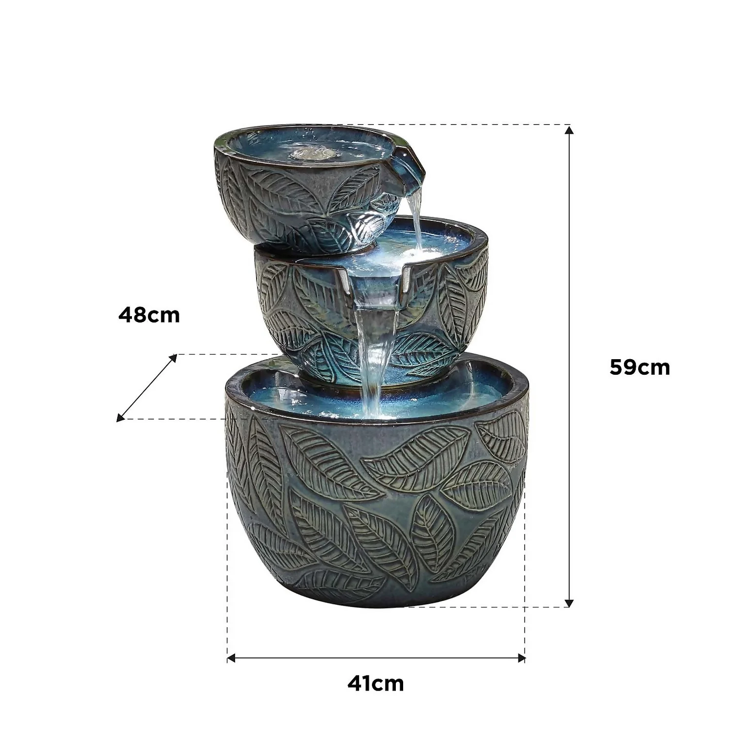 Stylish Fountain Fossil Leaf Water Feature With LEDs 5 Stylish Fountain Fossil Leaf Water Feature With LEDs - Image 5