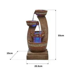 Stylish Fountain Azure Columns Water Feature With LEDs -Garden Decoration 13846050 1534978881017244