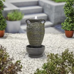 Stylish Fountain Rippling Vase Water Feature With LEDs 6 Stylish Fountain Rippling Vase Water Feature With LEDs -Garden Decoration 13846051 2064962028400313
