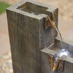 Stylish Fountain Coastal Sleepers Water Feature With LEDs 6 Stylish Fountain Coastal Sleepers Water Feature With LEDs -Garden Decoration 13846058 6494962027548508