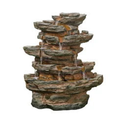 Stylish Fountain Red Rock Springs Water Feature With LEDs
