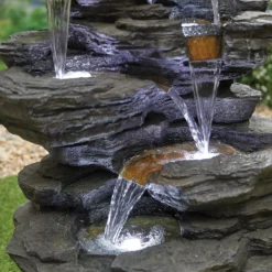 Stylish Fountain Hinoki Springs Water Feature With LEDs 8 Stylish Fountain Hinoki Springs Water Feature With LEDs -Garden Decoration 13846067 1164962027829983