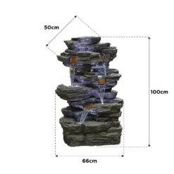 Stylish Fountain Hinoki Springs Water Feature With LEDs 11 Stylish Fountain Hinoki Springs Water Feature With LEDs -Garden Decoration 13846067 1224962027971052