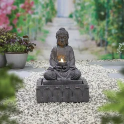 Stylish Fountain Serenity Water Feature With LEDs -Garden Decoration 13846069 1524962027687135