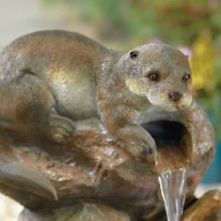 Stylish Fountain Otter Pools Water Feature With LEDs 8 Stylish Fountain Otter Pools Water Feature With LEDs -Garden Decoration 13846071 1494962028210242