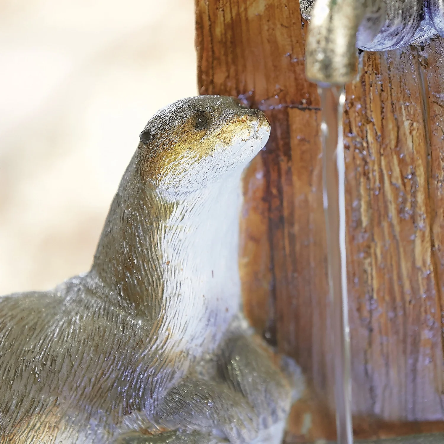 Stylish Fountain Playful Otters Water Feature With LEDs 7 Stylish Fountain Playful Otters Water Feature With LEDs - Image 7