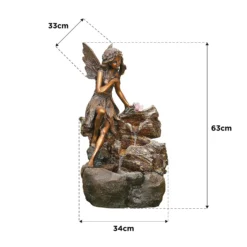 Stylish Fountain Pixie Spills Water Feature With LEDs -Garden Decoration 13846073 1214962028270569