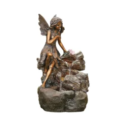 Stylish Fountain Pixie Spills Water Feature With LEDs