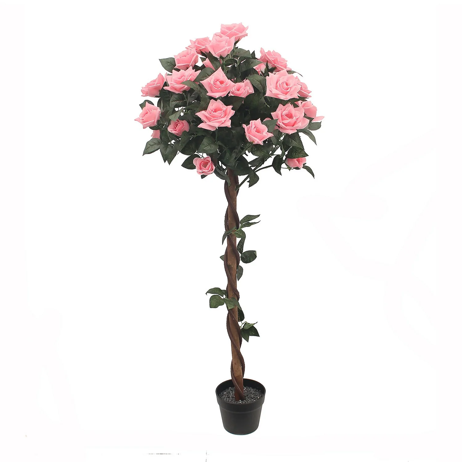 Artificial Pink Standard Rose - 120cm 1 Artificial Pink Standard Rose - 120cm