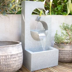 Stylish Fountain Ango Falls Garden Water Feature With LEDs -Garden Decoration 13947169 4305005844444559