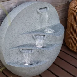 Stylish Fountain Kyoto Falls Garden Water Feature With LEDs -Garden Decoration 13947170 1965005844804475