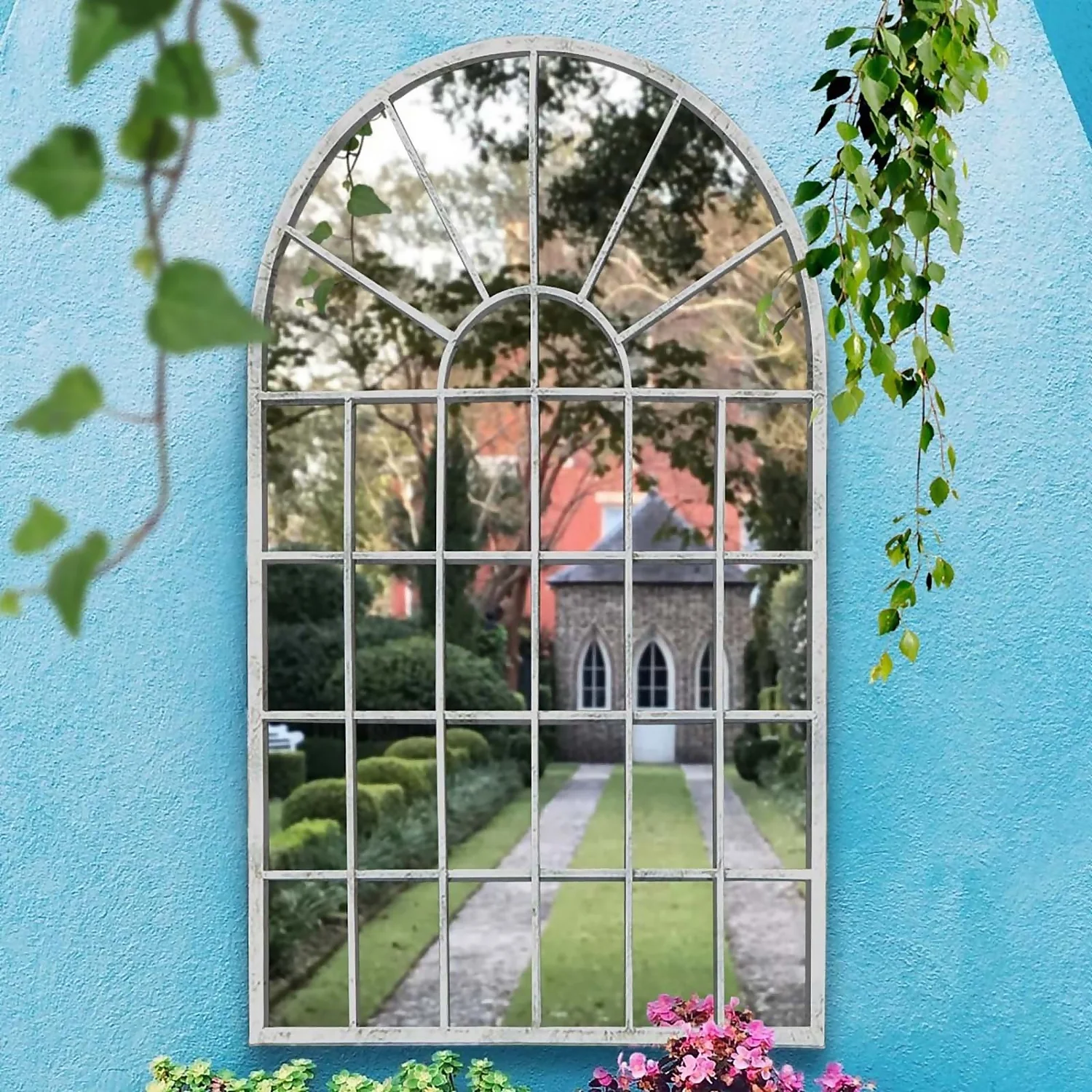 MirrorOutlet Country Arch Garden Mirror - 78x50cm 2 MirrorOutlet Country Arch Garden Mirror - 78x50cm - Image 2