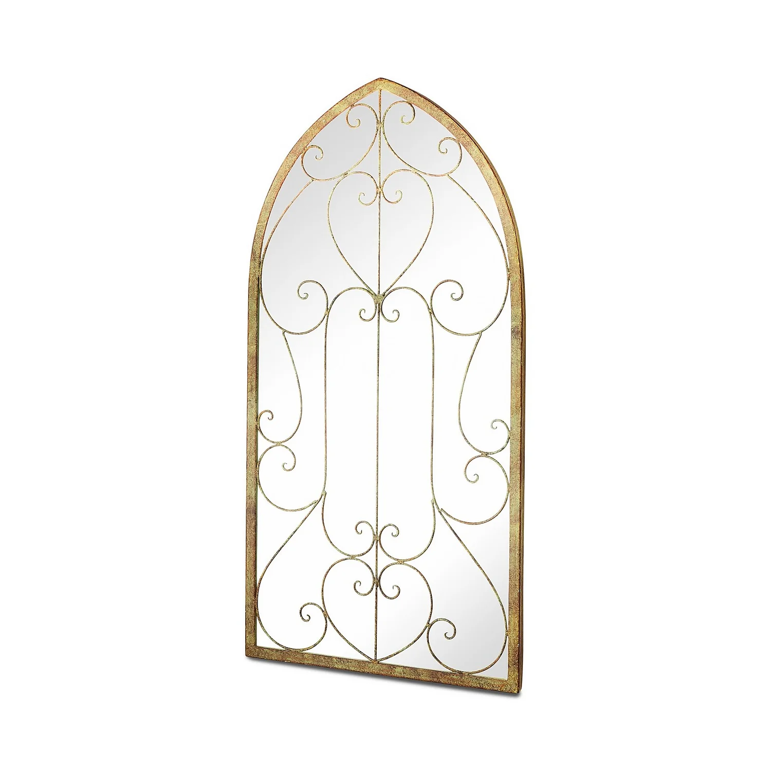 MirrorOutlet Metal Arched Decorative Window Garden Mirror - 100x50cm 1 MirrorOutlet Metal Arched Decorative Window Garden Mirror - 100x50cm