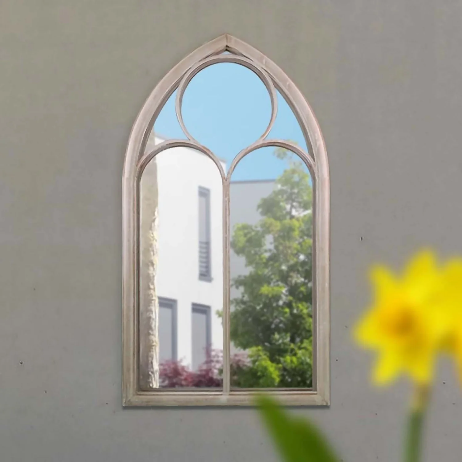 MirrorOutlet Somerley Chapel Arch Metal Garden Mirror - 112x61cm 2 MirrorOutlet Somerley Chapel Arch Metal Garden Mirror - 112x61cm - Image 2