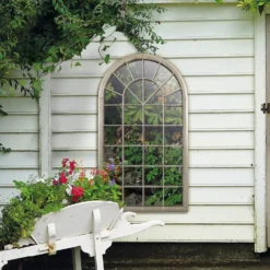 MirrorOutlet Somerley Eden Country Arch Large Metal Garden Mirror - 129x76cm -Garden Decoration 13950557 2014987139974299
