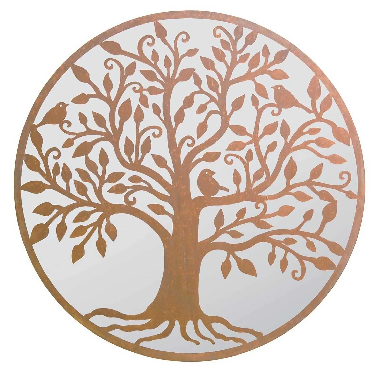 MirrorOutlet Bird Round Garden Mirror - 100cm 2 MirrorOutlet Bird Round Garden Mirror - 100cm - Image 2