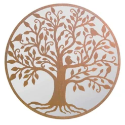 MirrorOutlet Stag Deer Round Garden Mirror - 100cm -Garden Decoration 13950585 4514987138931583