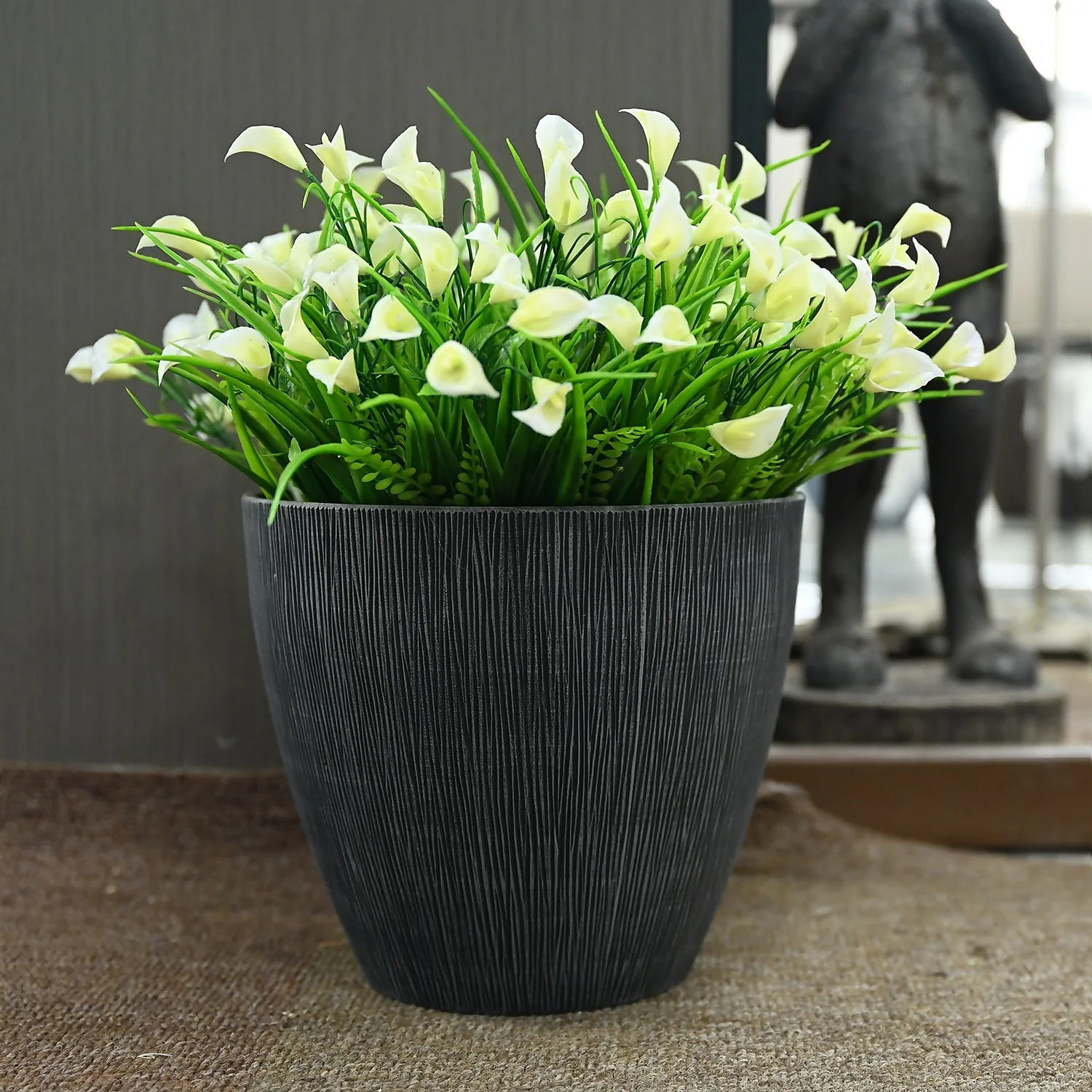 Grey Bark Planter - 23cm 2 Grey Bark Planter - 23cm - Image 2