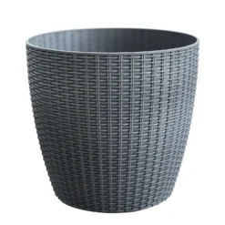 Grey Weave Planter - 35cm