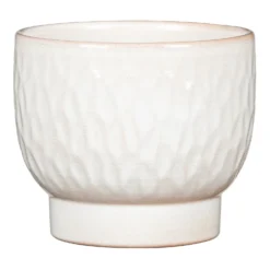 Scheurich Opale Hammered White Indoor Pot - 11cm