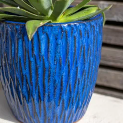 Chiswick Textured Pot Blue - 32cm 9 Chiswick Textured Pot Blue - 32cm -Garden Decoration 13973624 1765011242821259