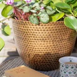 Suva Hammered Pot Bronze - 38cm -Garden Decoration 13973655 9525011805626407